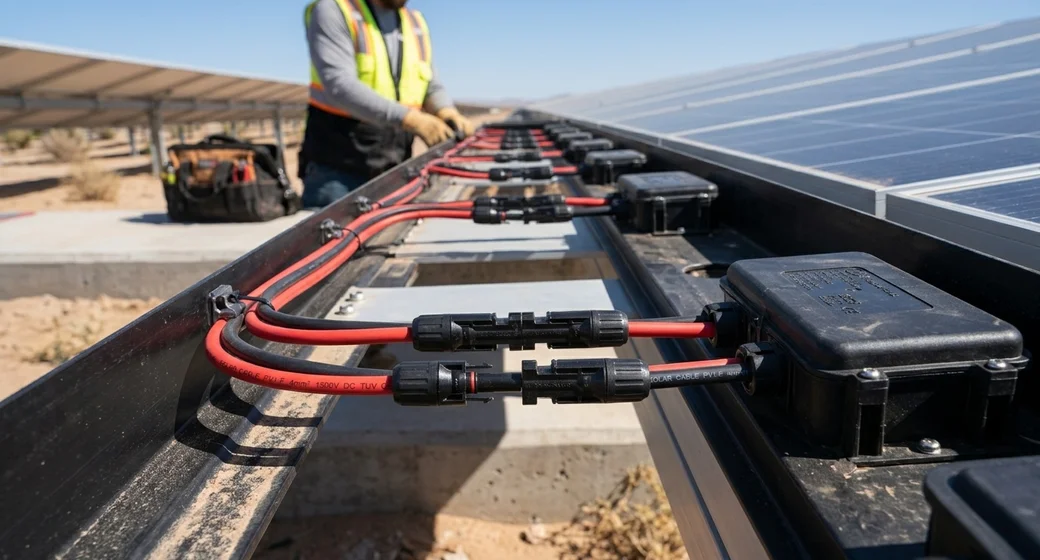 Paquete de cable solar PV para plantas en desierto