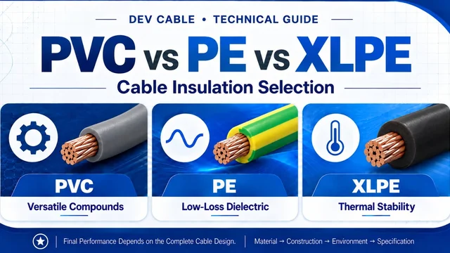 PVC vs PE vs XLPE Cable Insulation: Properties, Differences & Applications