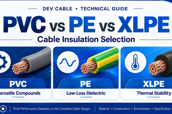 Comparaison des isolants de câble PVC, PE et XLPE