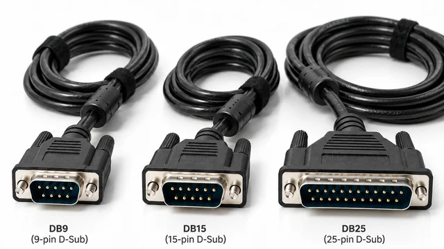 Cabo D-Sub sob medida com conector e capa traseira